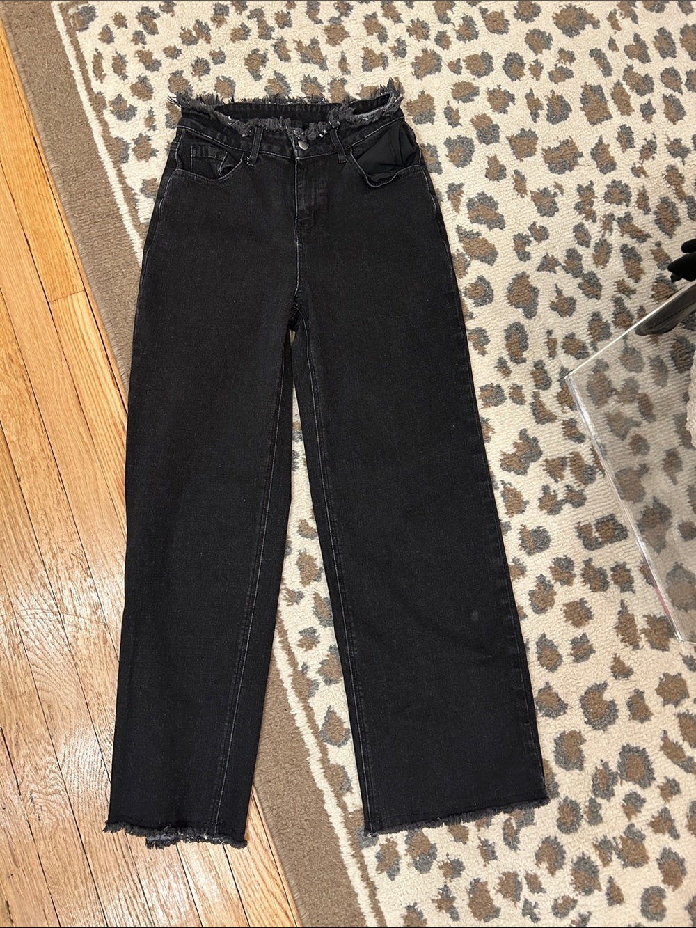 Source Unknown Black High-Rise Straight Leg Jeans